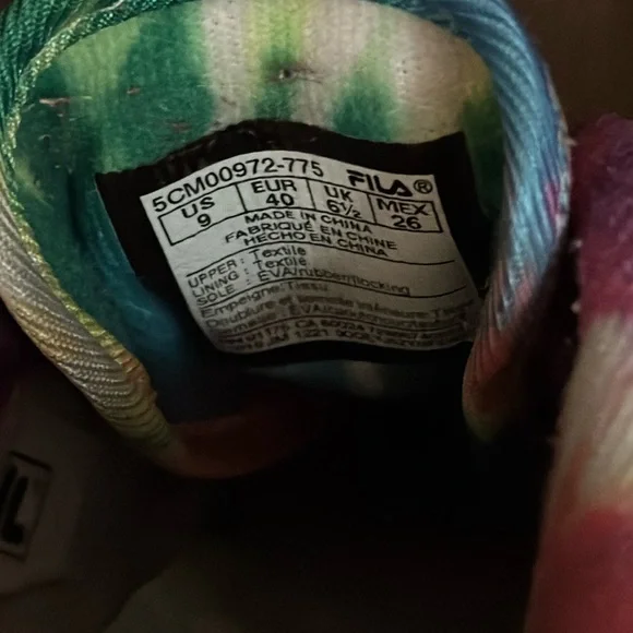 Fila Women's Multicolor Tie-Dye Sneakers - Picture 9 of 10